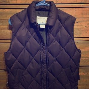 Eddie Bauer Goose Down Vest Deep Purple XS S